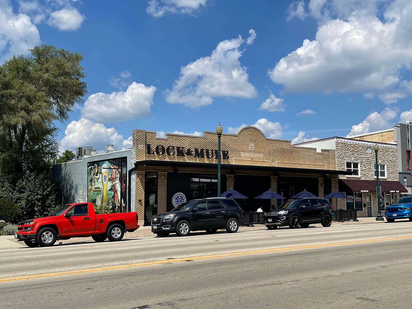 Exterior front of completed renovation for Lock & Mule