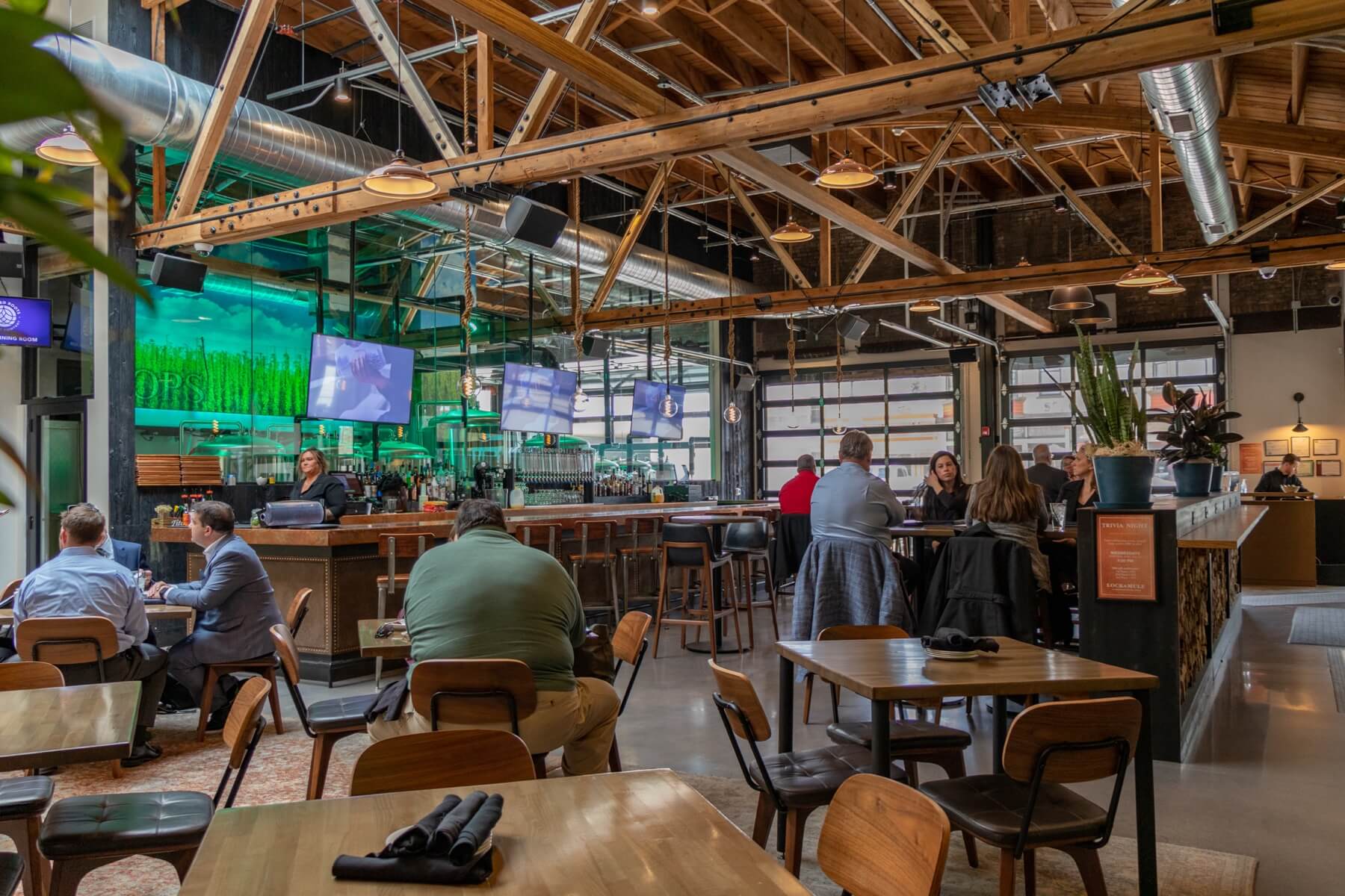 the bar and general seating at the lock and mule in lockport, il