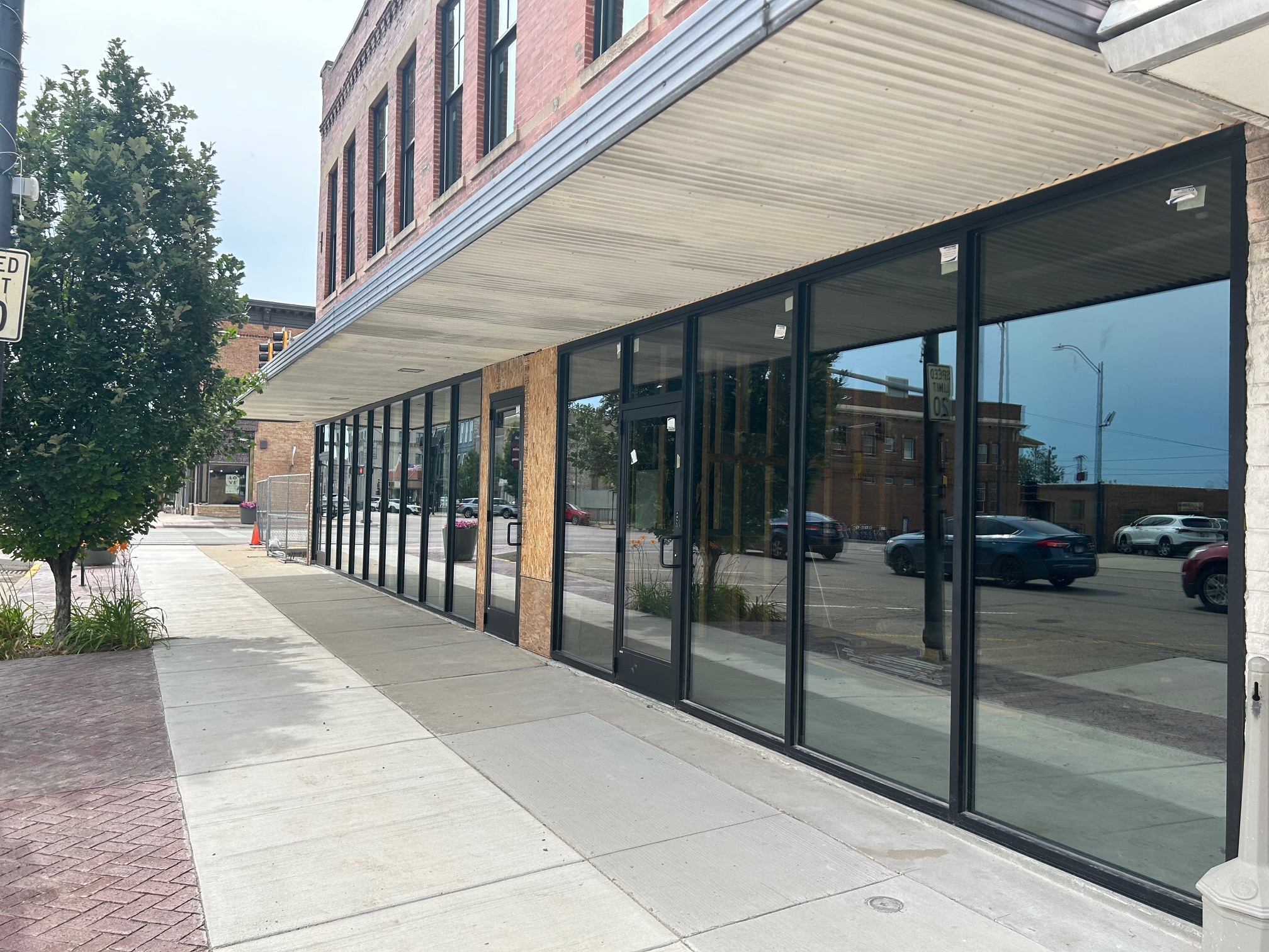 Facade Storefront of Maytag Building in LaSalle IL